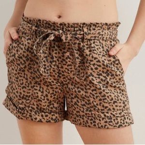 Aerie Camp Shorts Leopard Print